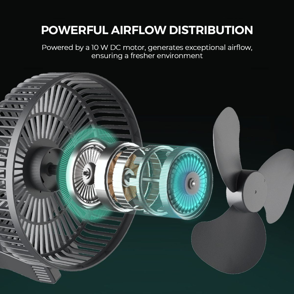 Mars Hydro Klipsvifte | 2 Hastigheter | Svingarm