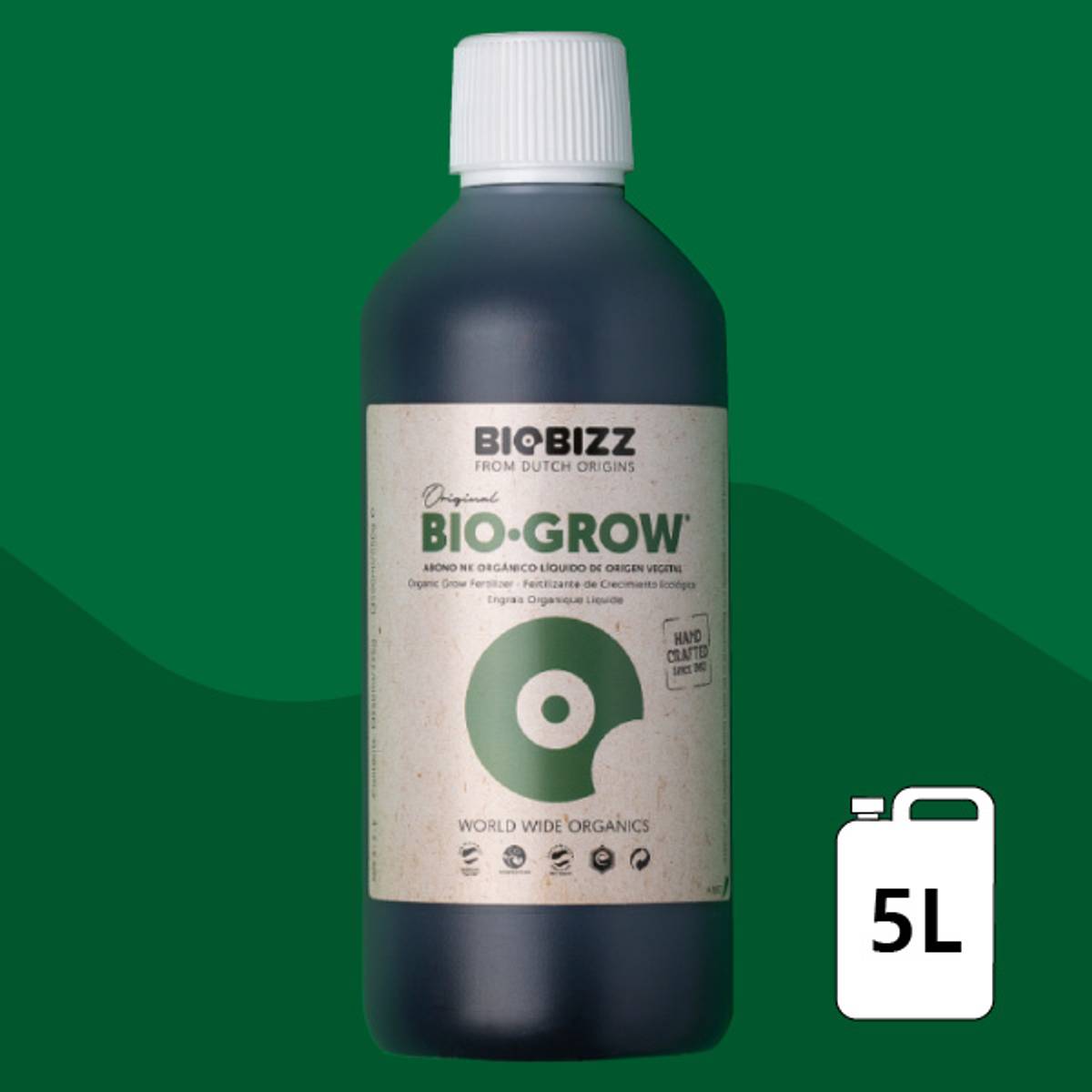 Biobizz | Bio•Grow | Brukes i Hele Vekst- og Blomstringsfasen | 5L