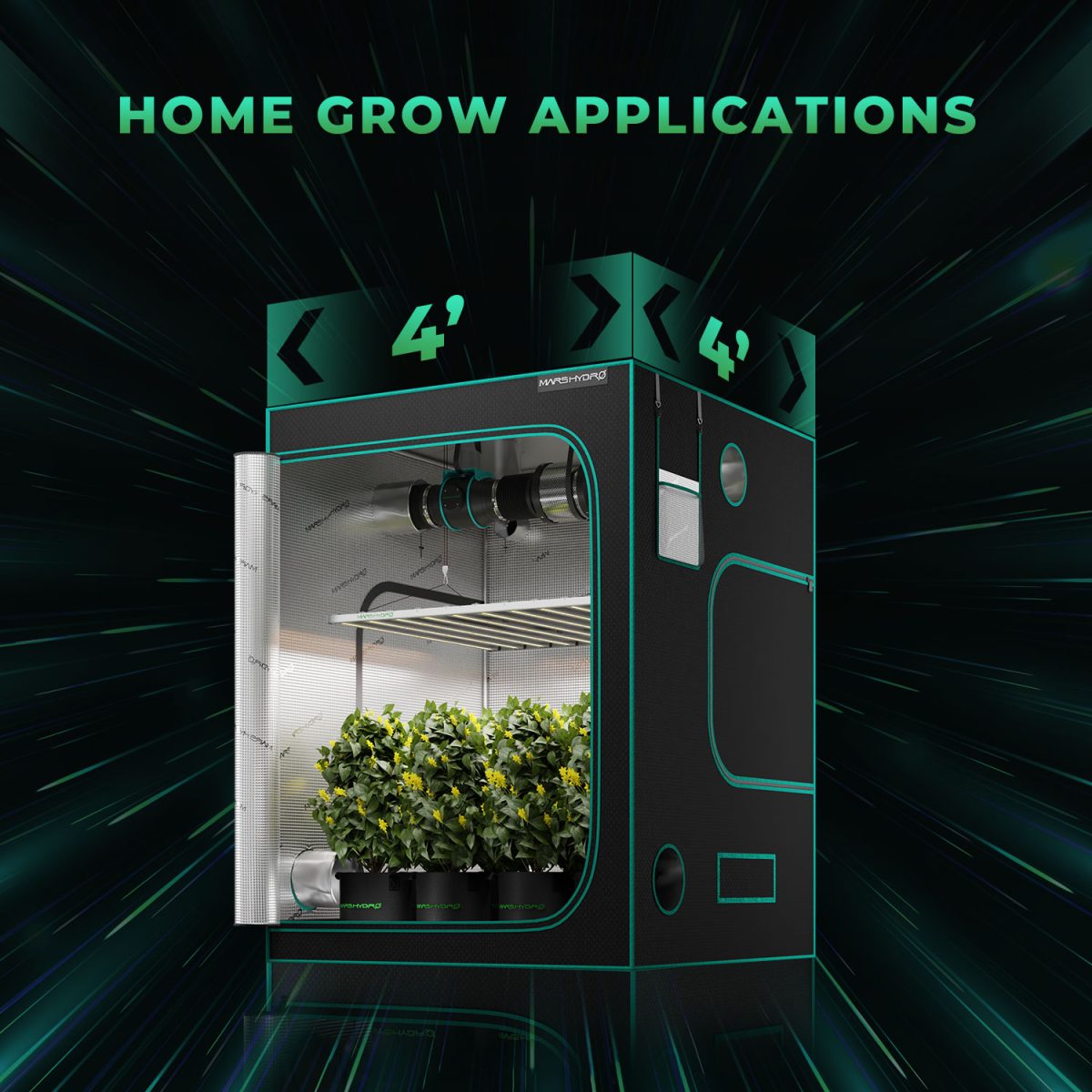 Mars Hydro Vekstlys 1000W | Plantelys for Dyrketelt og Dyrkerom