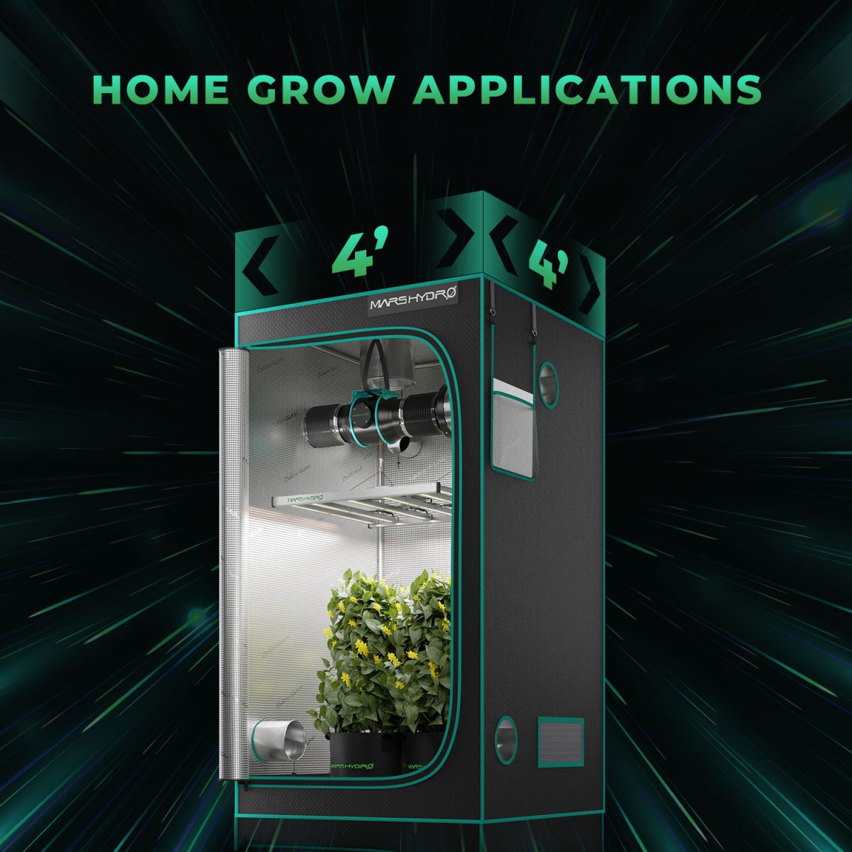 Mars Hydro Vekstlys 480W | 2025 | Plantelys for Dyrketelt og Dyrkerom