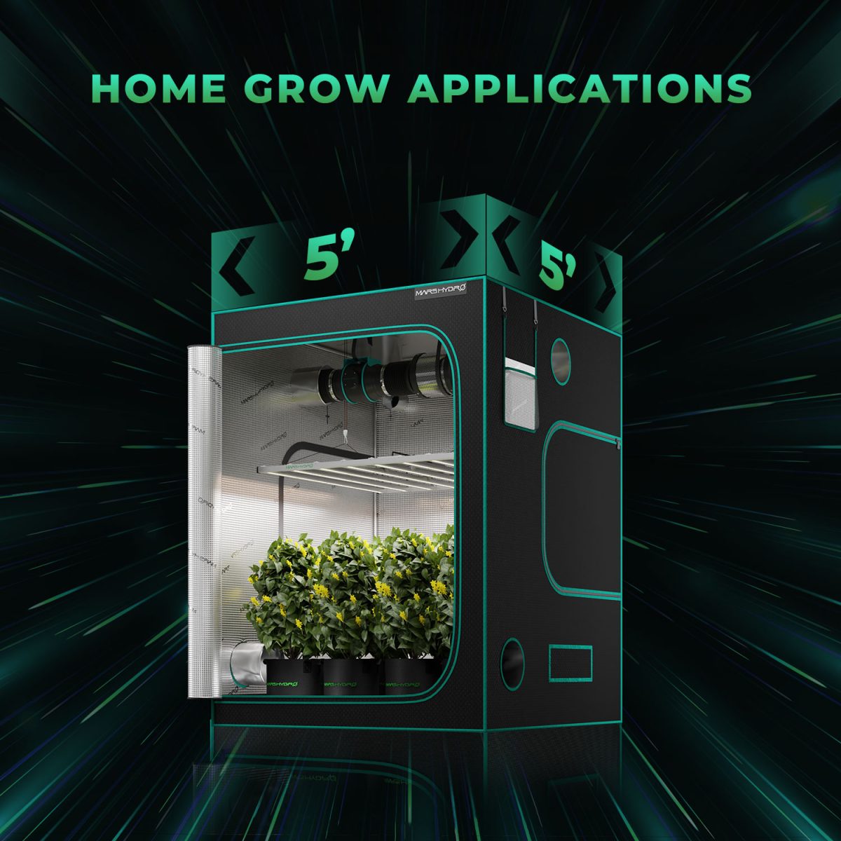 Mars Hydro Vekstlys 800W | Plantelys for Dyrketelt og Dyrkerom