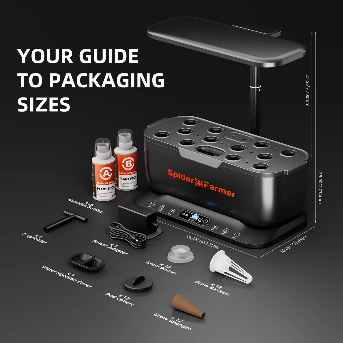Hydroponisk Dyrkesystem | 36W | 6 L | Spider Farmer