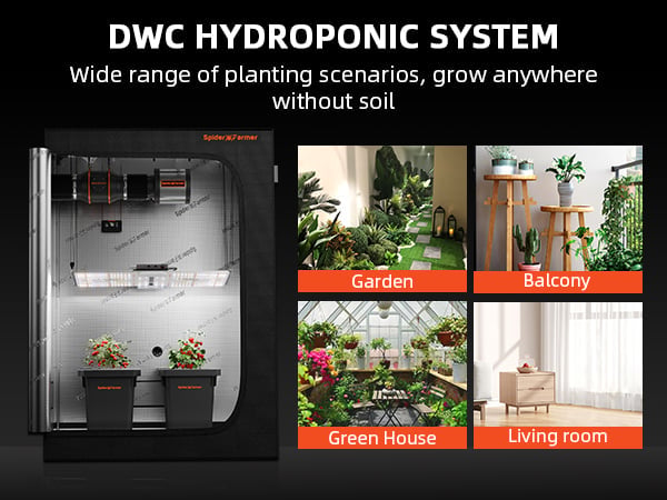 DWC Hydro-system | 2 Bøtter | 26L | Spider Farmer