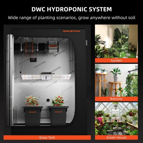 DWC Hydro-system | 2 Bøtter | 26L | Spider Farmer