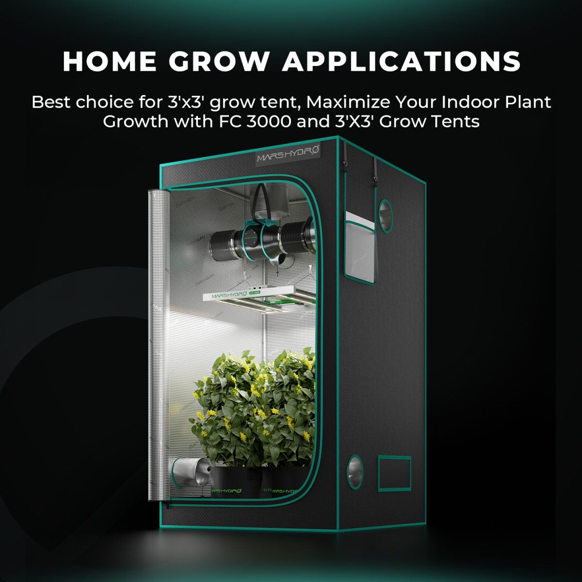 Samsung Mars Hydro Vekstlys 300W EVO | Plantelys for Dyrketelt og Dyrkerom