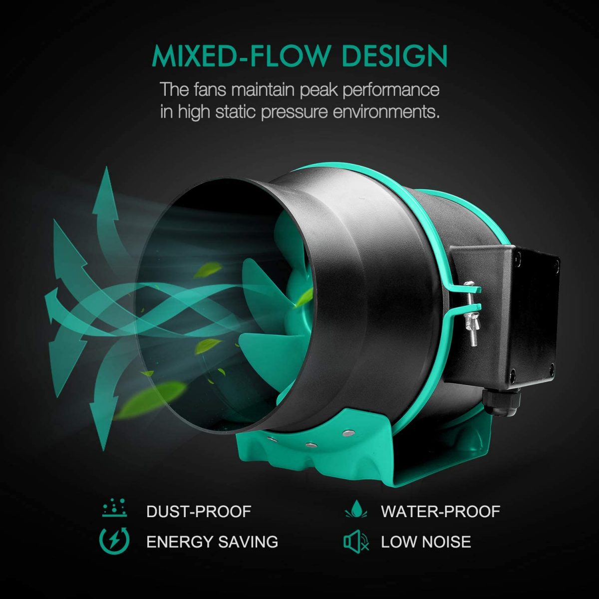 Mars Hydro Inline Kanalvifte 150mm | Digital Termostatkontroll