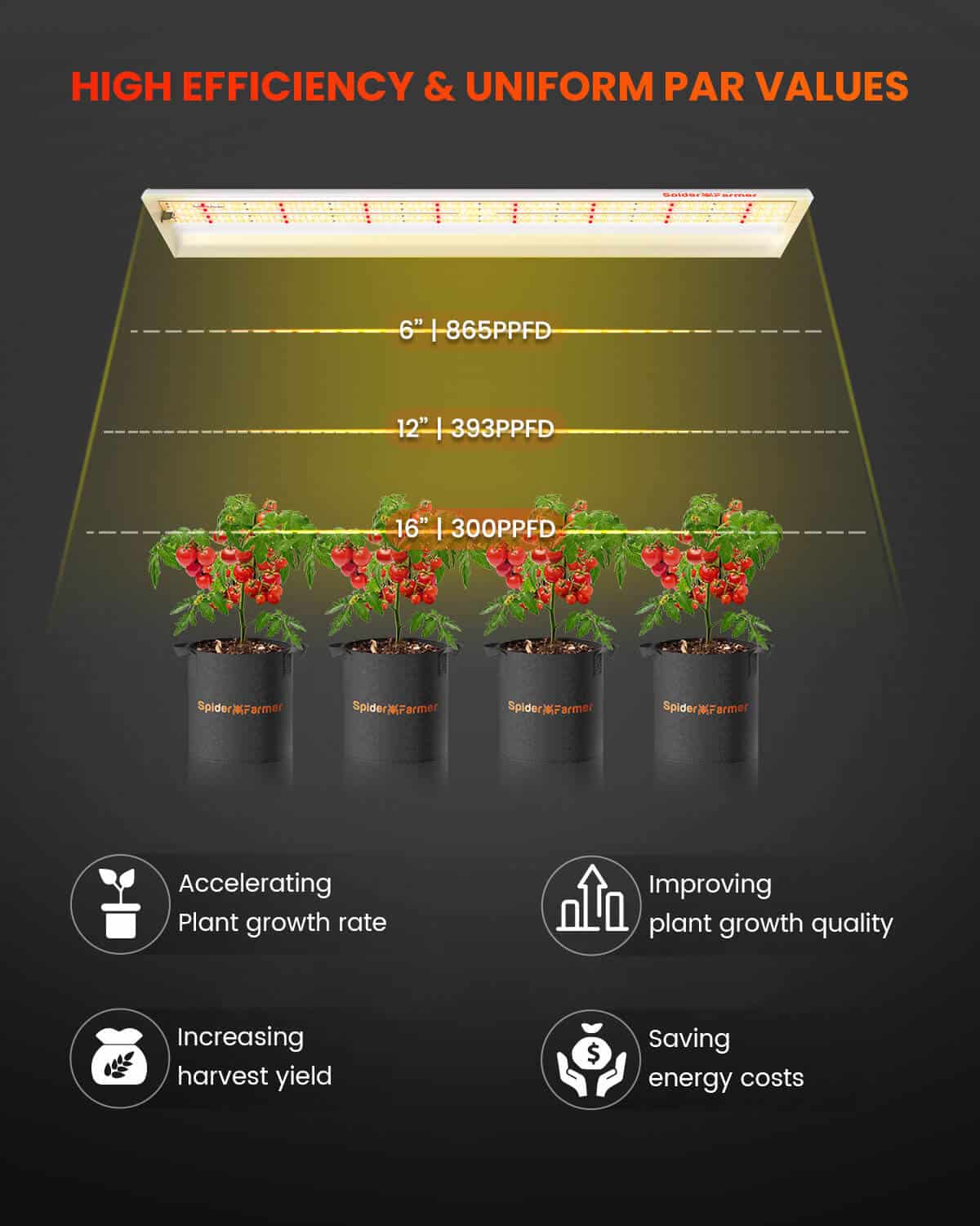 Plantelys 74W | Hagebelysning | Spider Farmer® SF600