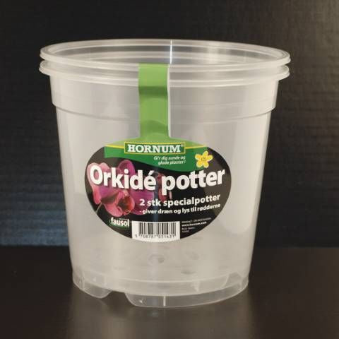 Orkidépotter 15 cm | Med Dreneringshull | 2 stk