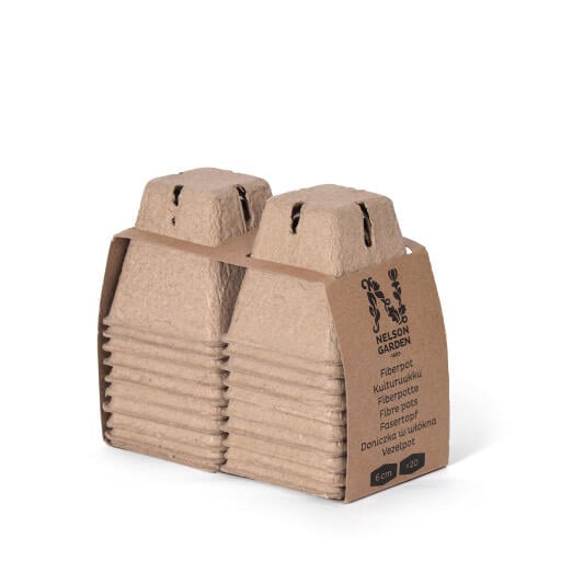 Nelson Garden Fiberpotte | 6cm 20 stk | Til Minidrivhus og Såkasser
