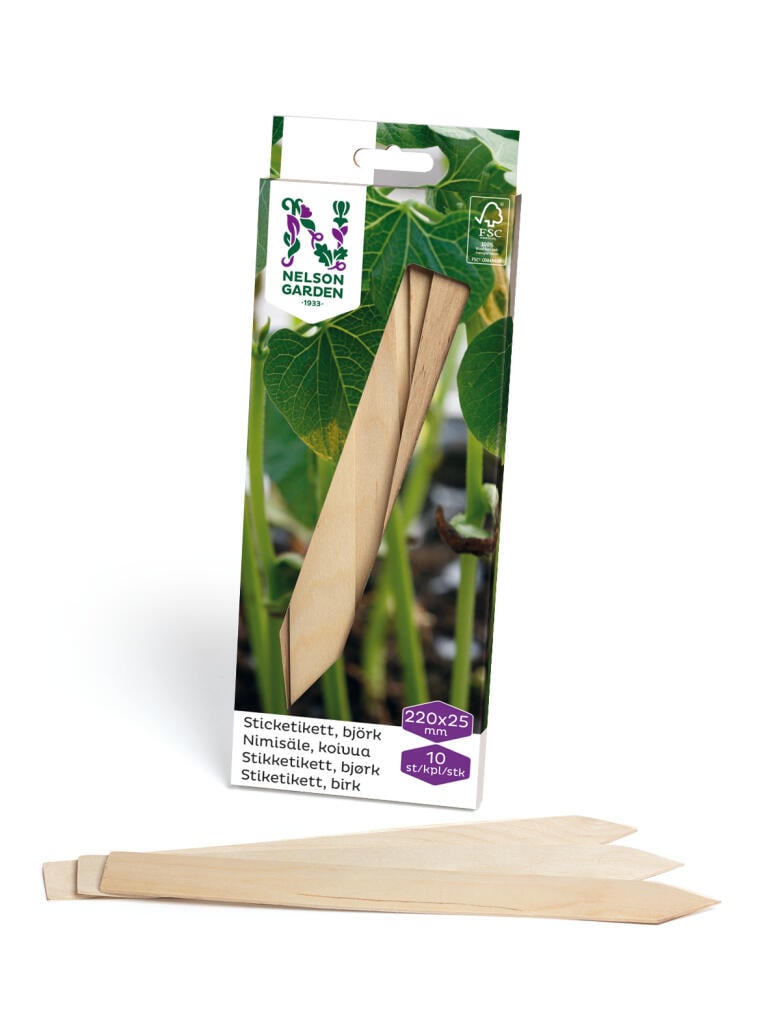 Nelson Garden Stikketikett | Tre 10stk | til Frø og Såing