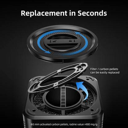 Spider Farmer 2-in-1 ventilation system with built-in carbon filter and GGS controller, featuring a replaceable fan and filter.
