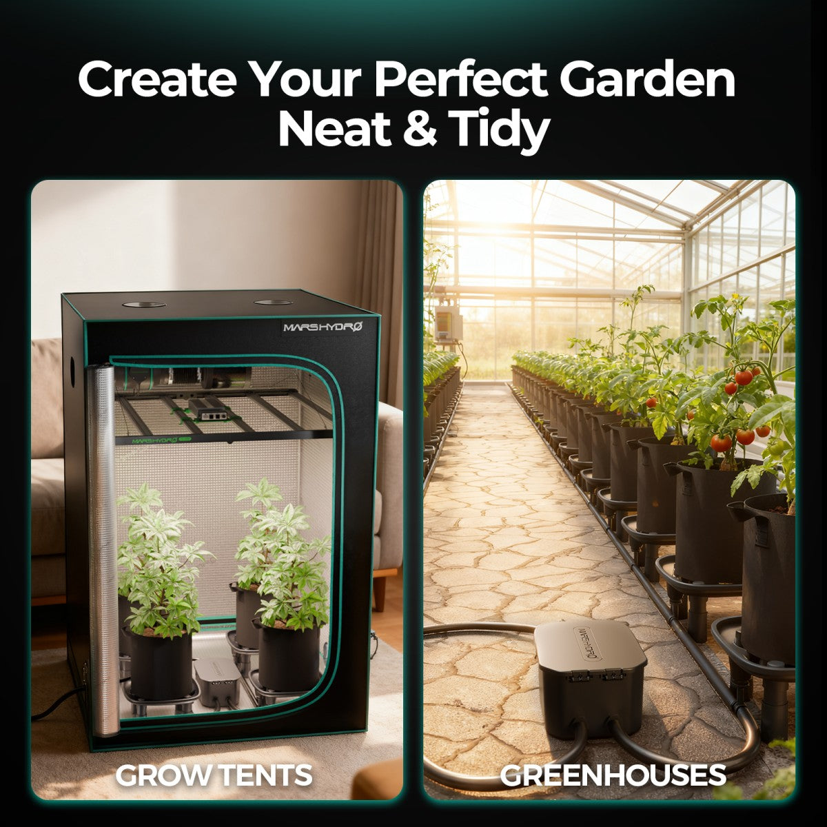 Auto-Drainage System | 4 Brett | Vannpumpe | Dyrkeposer | Mars Hydro