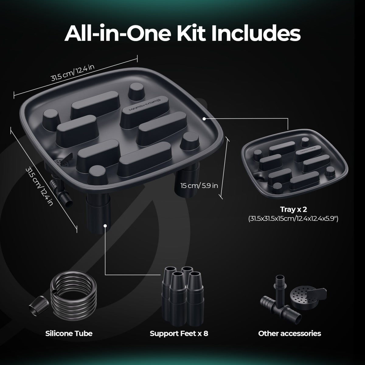 Dreneringsbrett | 2 Brett | Optimalisert Vannavledning | Mars Hydro