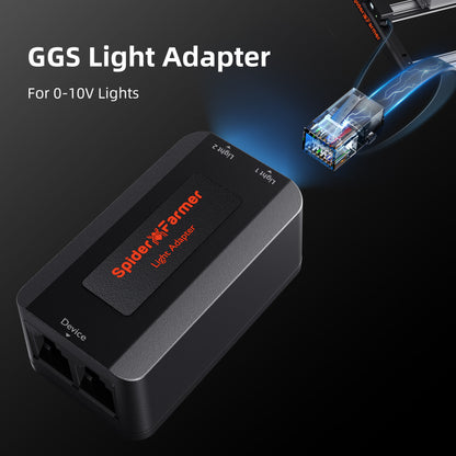 Spider Farmer GGS controller with 110 device ports for 2-in-1 ventilation system and built-in carbon filter management.