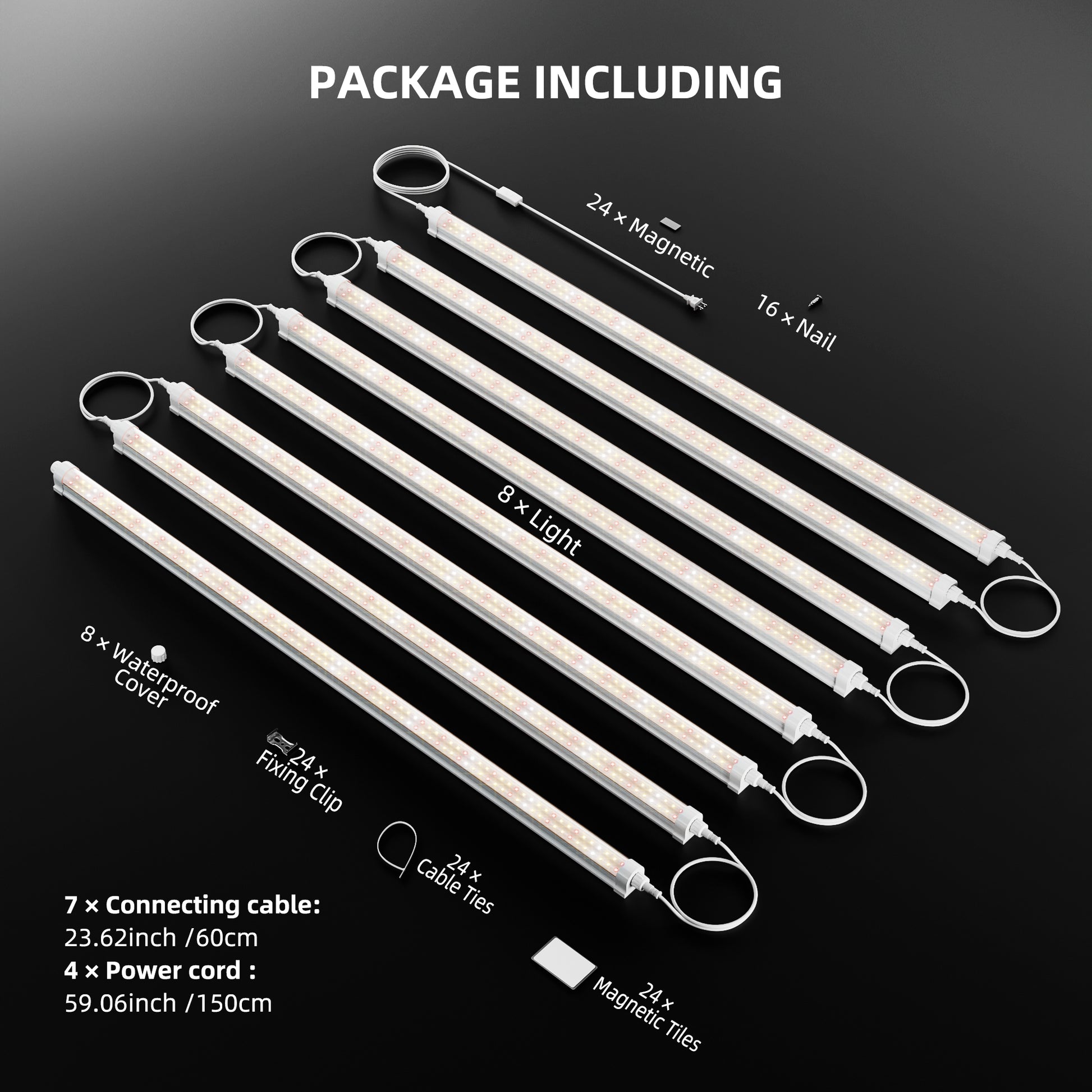 Vekstlysbar 200W LED | Kan Dimmes | 8 stk | Spider Farmer - Nordstrøm Botaniske