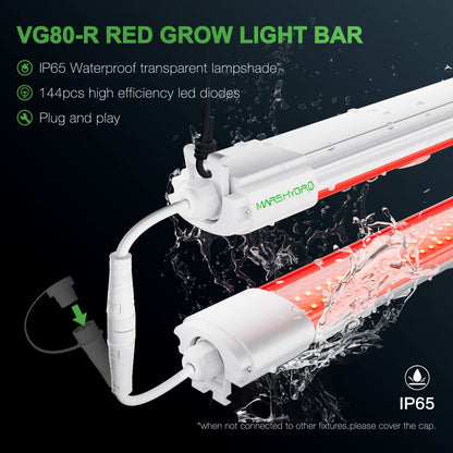 Vekstlys-bar VG80-R RED LED Supplement 650-665nm