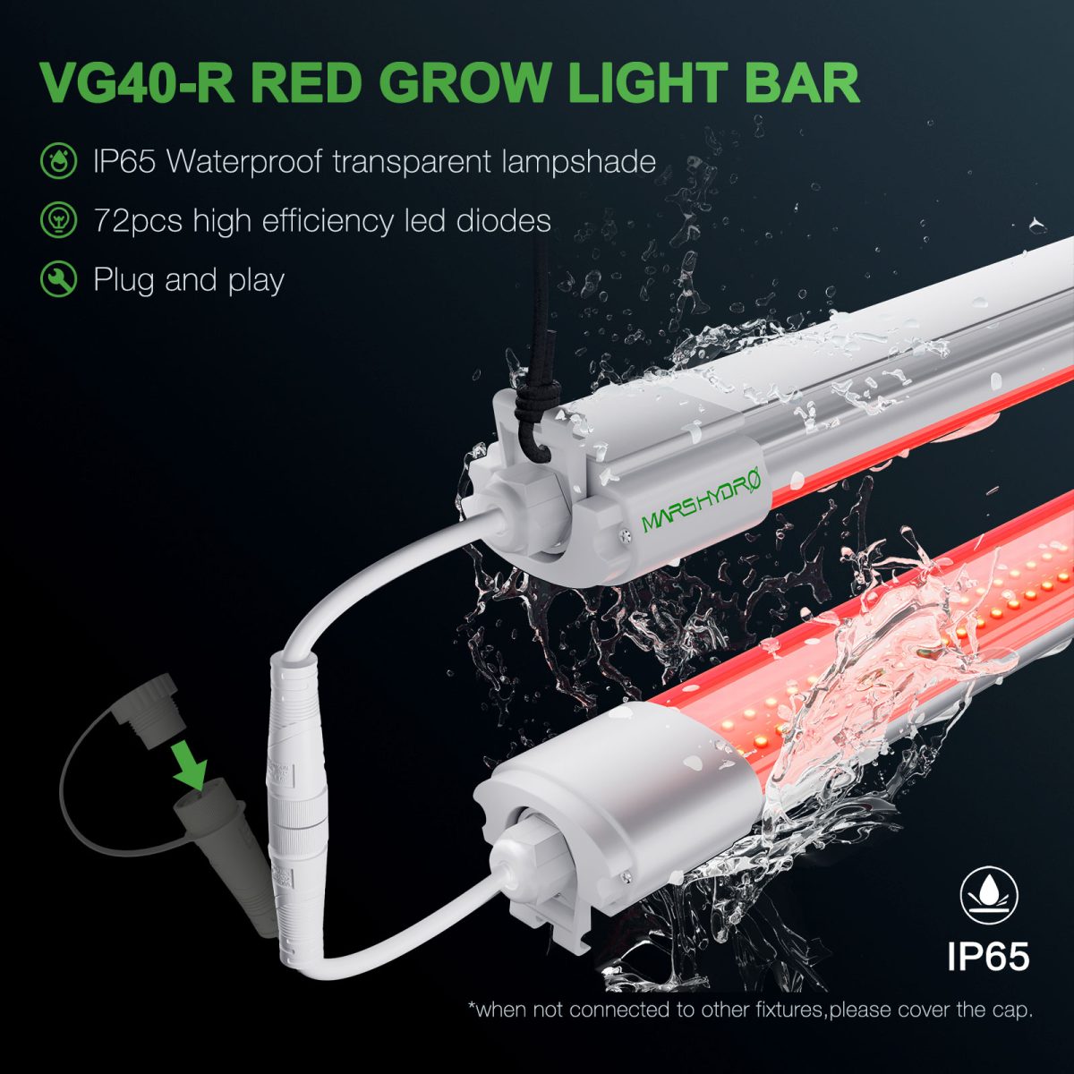 Vekstlys-bar VG40-R LED Supplement 650-665nm
