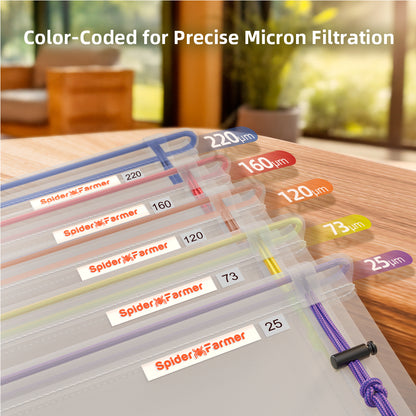 Filterposer Helnett | 5-pk | 25-220 mikron | Spider Farmer®