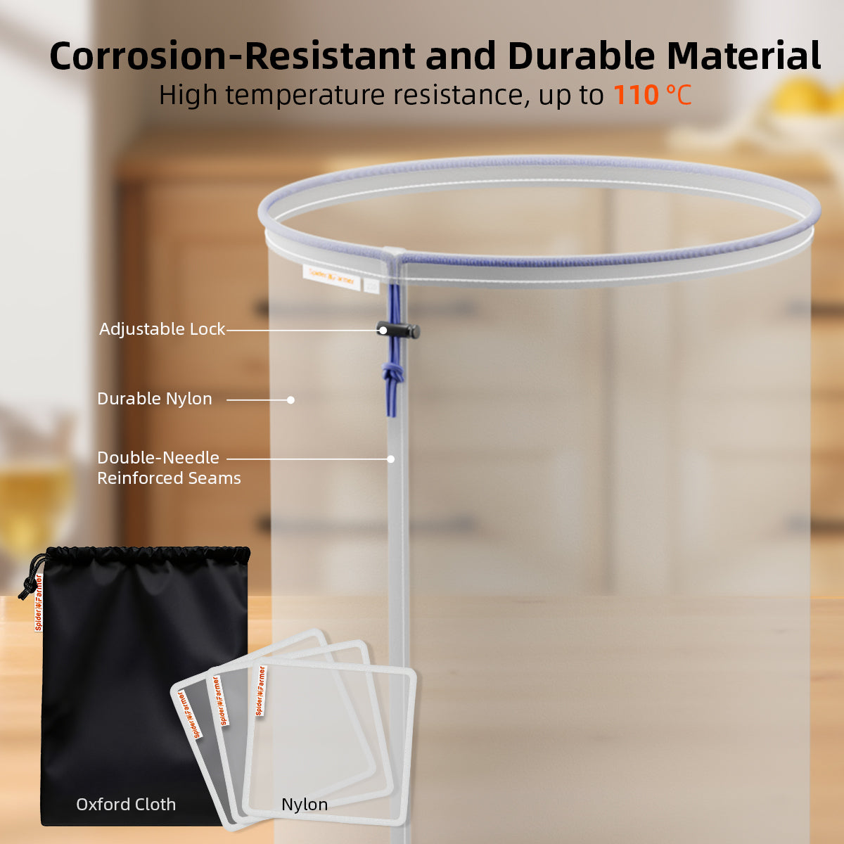 Filterposer Helnett | 5-pk | 25-220 mikron | Spider Farmer®