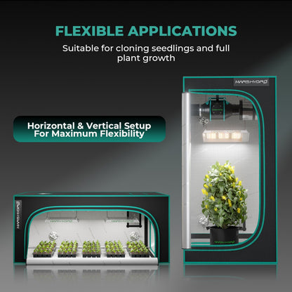 Mars Hydro Vekstlys 100W plantelys for dyrkerom and dyrketelt, ideal for indoor plant growth and cultivation.