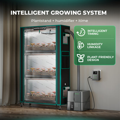 Plantehylle | 4 Hyller | 54W LED | iTime-timer | Mars Hydro