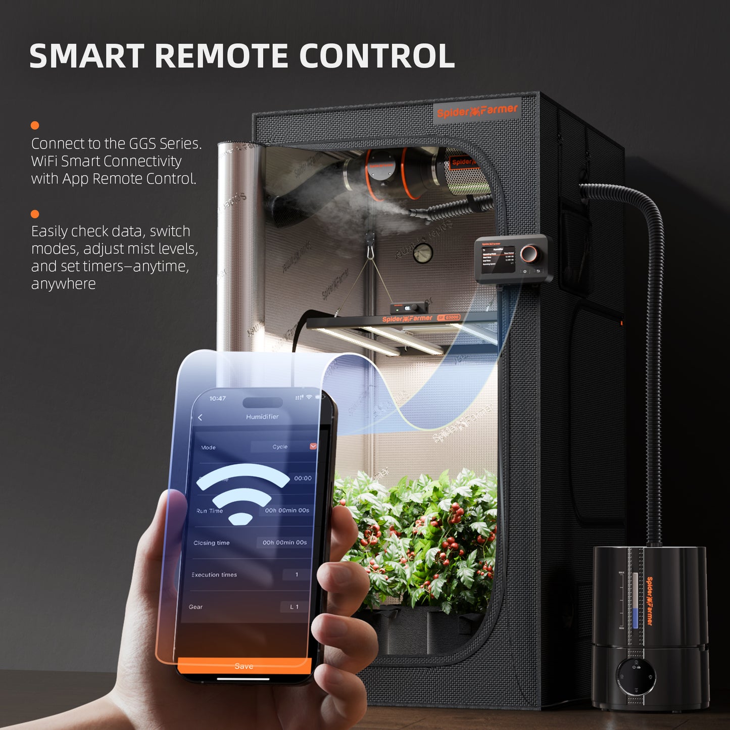 Luftfukter | 6 L | Spider Farmer - Nordstrøm Botaniske