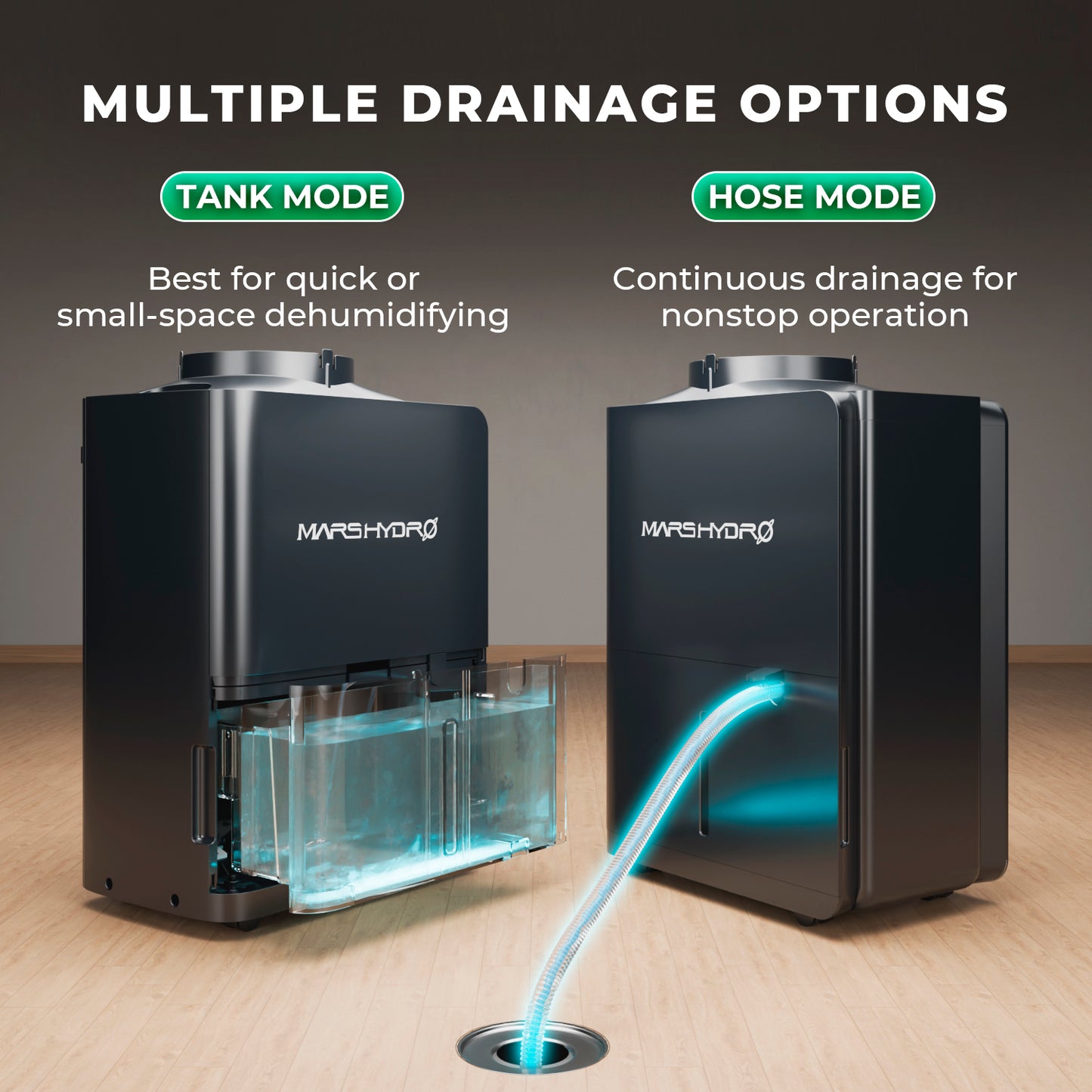 Avfukter | 12L/dag | Mars Hydro | Smart RJ12-kontroll | iControl System-kompatibel