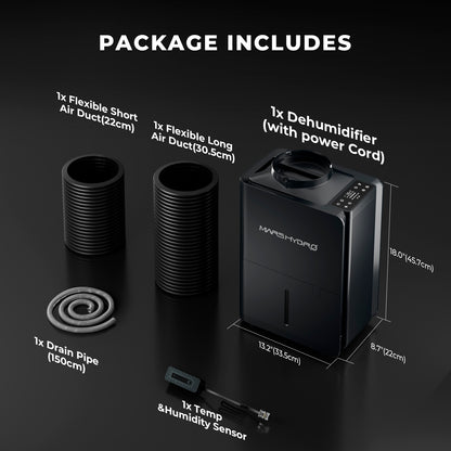 Avfukter | 12L/dag | Mars Hydro | Smart RJ12-kontroll | iControl System-kompatibel