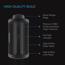 Kullfilter XL 200mm | Eliminerer Lukt | AC Infinity