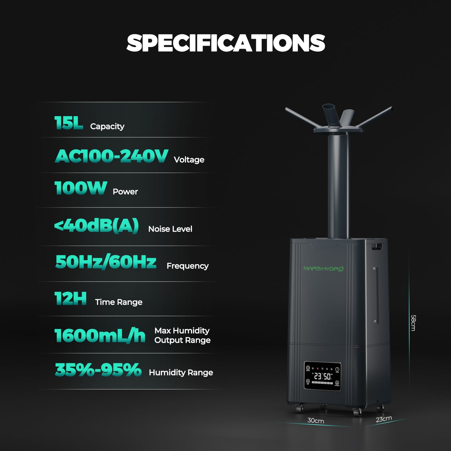 Luftfukter | 15 L | Mars Hydro