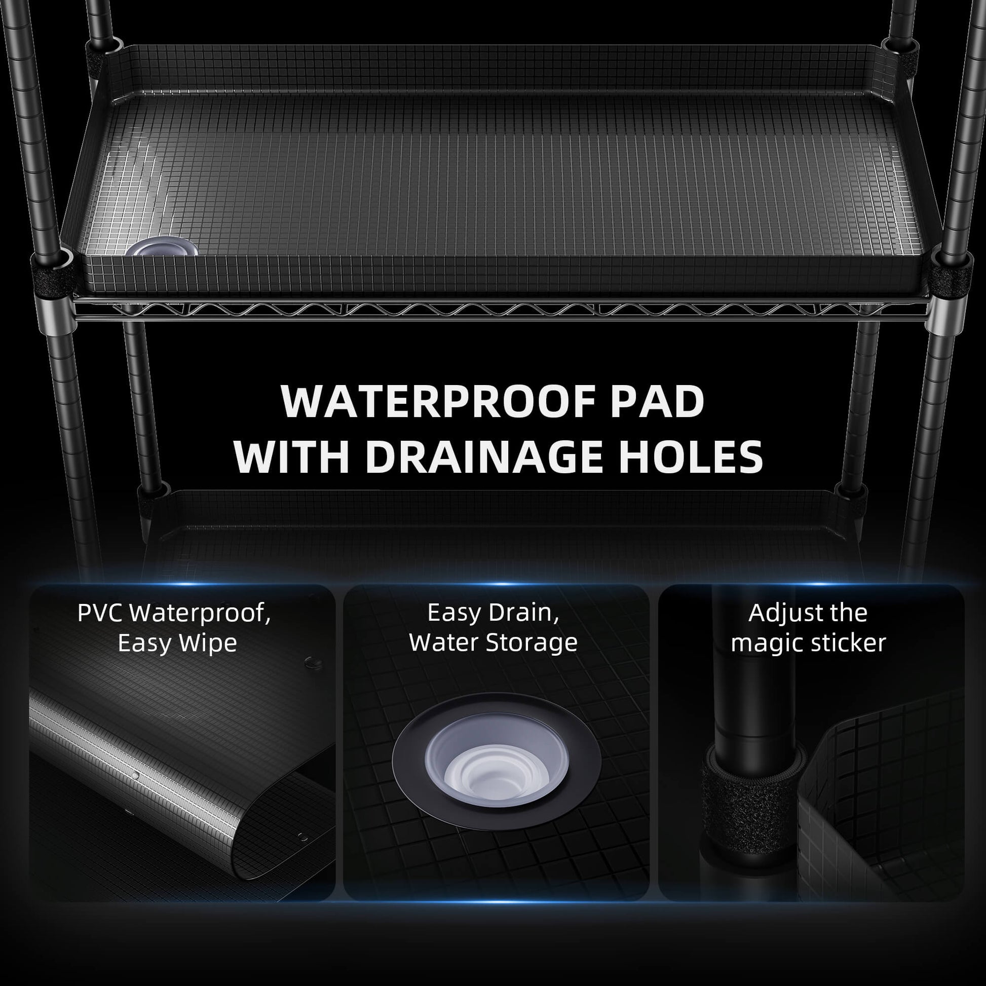 Plantehylle Metall | 4 Hyller | 108W LED | 1680D Telt | Spider Farmer - Nordstrøm Botaniske