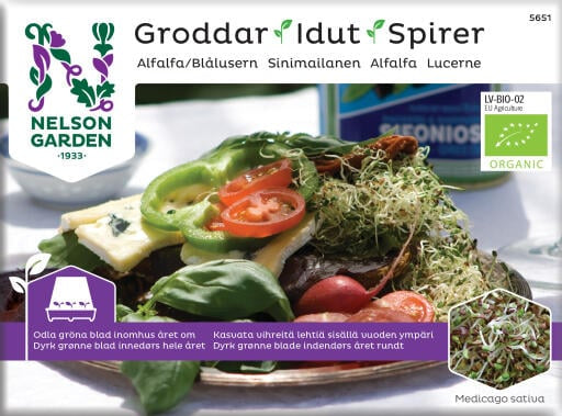 Nelson Garden Spirer | Alfalfa | Mild Nøttesmak